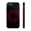 Bold Red Starburst Tough Phone Case - Durable Protection for Style and Safety