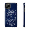 Artistic Tough Phone Case - Tribal Cat Design