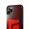 Durable Tough Phone Case - Stylish Red Wood Design for Protection