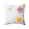 Floral Decor Square Pillow - Elegant Botanical Design for Home