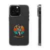 Retro Skeleton Clear Phone Case | Vibrant Design for Trendsetters