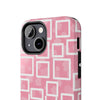 Chic Floral Tough Phone Case - Stylish Pink Frame Design