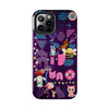 Whimsical Tough Phone Case - Colorful Animal and Floral Design