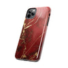 Elegant Red with Gold Veins Tough Phone Case