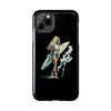 Stylish Beach Vibe Tough Phone Case with Surfing Design