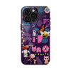 Whimsical Tough Phone Case - Colorful Animal and Floral Design