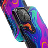 Vibrant Abstract Tough Phone Cases - Shockproof Protection with Colorful Design