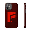 Durable Tough Phone Case - Stylish Red Wood Design for Protection