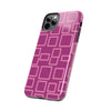 Vibrant Pink Geometric Tough Phone Case - Stylish and Durable Protection