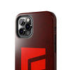 Durable Tough Phone Case - Stylish Red Wood Design for Protection