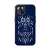 Artistic Tough Phone Case - Tribal Cat Design