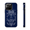 Artistic Tough Phone Case - Tribal Cat Design