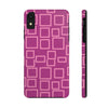 Vibrant Pink Geometric Tough Phone Case - Stylish and Durable Protection