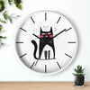 Whimsical Cat Wall Clock - Charming Home Decor for Cat Lovers