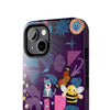 Whimsical Tough Phone Case - Colorful Animal and Floral Design