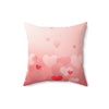 Romantic Heart-Themed Square Pillow - Perfect for Valentine's Day Decor