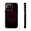 Bold Red Starburst Tough Phone Case - Durable Protection for Style and Safety