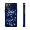 Artistic Tough Phone Case - Tribal Cat Design