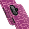 Vibrant Pink Geometric Tough Phone Case - Stylish and Durable Protection