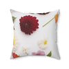 Floral Decor Square Pillow - Elegant Botanical Design for Home