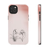 Floral Tough Phone Case - Elegant Botanical Design for Nature Lovers