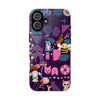 Whimsical Tough Phone Case - Colorful Animal and Floral Design