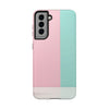 Stylish Tough Phone Case - Pastel Pink and Mint Design