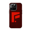 Durable Tough Phone Case - Stylish Red Wood Design for Protection