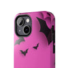 Halloween Bat Pattern Tough Phone Case - Pink Spooky Protection