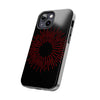 Bold Red Starburst Tough Phone Case - Durable Protection for Style and Safety