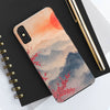 Elegant Cherry Blossom Phone Case - Tough Protection with Scenic Mountain Design