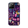 Whimsical Tough Phone Case - Colorful Animal and Floral Design