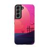 Vibrant Landscape Tough Phone Case - Sunset Design for Adventurers