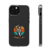 Retro Skeleton Clear Phone Case | Vibrant Design for Trendsetters