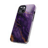 Elegant Purple Marble Tough Phone Case with Gold Accents