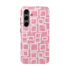 Chic Floral Tough Phone Case - Stylish Pink Frame Design