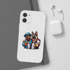 Playful Dog Duo Flexi Cases - Perfect for Pet Lovers