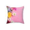 Floral Print Square Pillow - Brighten Up Your Space!