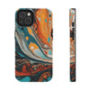 Vibrant Marble Tough Phone Case - Unique Artistic Design for Protection