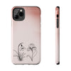 Floral Tough Phone Case - Elegant Botanical Design for Nature Lovers