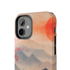 Elegant Cherry Blossom Phone Case - Tough Protection with Scenic Mountain Design