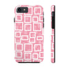 Chic Floral Tough Phone Case - Stylish Pink Frame Design