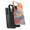 Elegant Cherry Blossom Phone Case - Tough Protection with Scenic Mountain Design