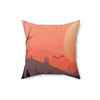 Spooky Sunset Bat Pillow - Decorative Halloween Cushion