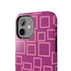 Vibrant Pink Geometric Tough Phone Case - Stylish and Durable Protection