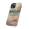 Mountain Blossom Tough Phone Case - Durable Phone Protector with Cherry Blossom and Scenic Design