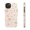 Chic Tough Phone Case with Abstract Blush Spots