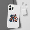 Playful Dog Duo Flexi Cases - Perfect for Pet Lovers