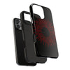 Bold Red Starburst Tough Phone Case - Durable Protection for Style and Safety