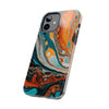 Vibrant Marble Tough Phone Case - Unique Artistic Design for Protection